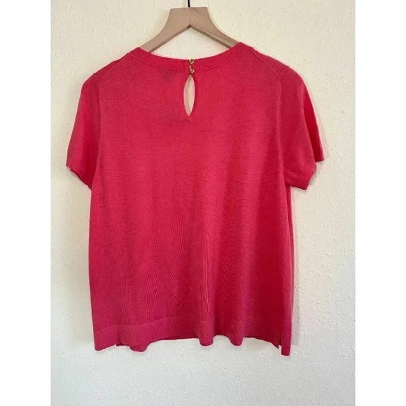 NWT Ann Taylor Petite Sweater Short Sleeve Pink Coral Size XLP - Picture 4 of 5